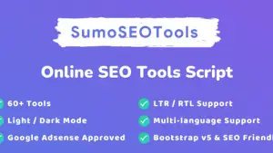 Sumo SEO Tools - Online SEO Tools Script With License key